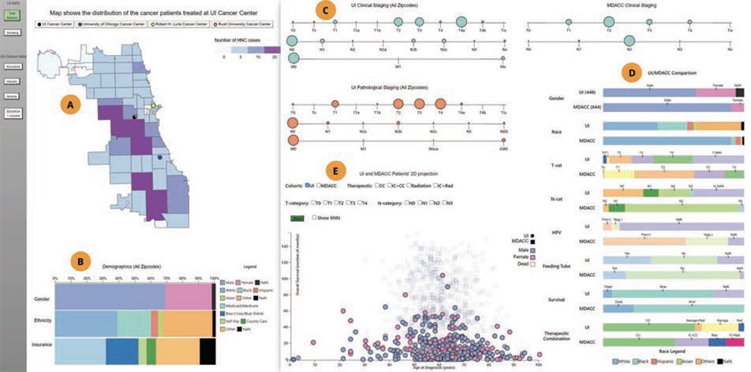 A Tale of Two Centers: Visual Exploration of Health Disparities in Cancer Care