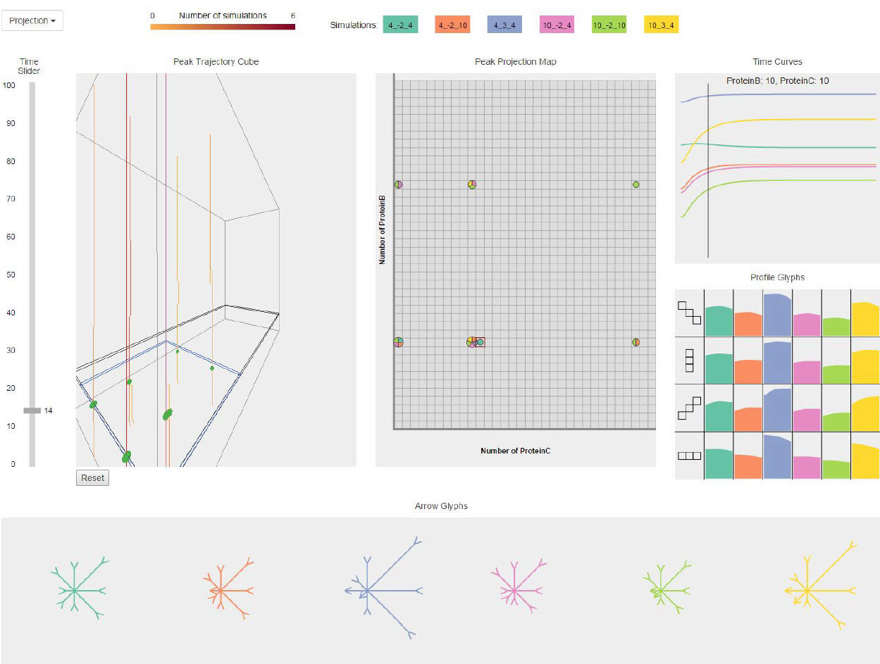 Visualizing ensemble time-evolving probability landscapes of stochastic networks