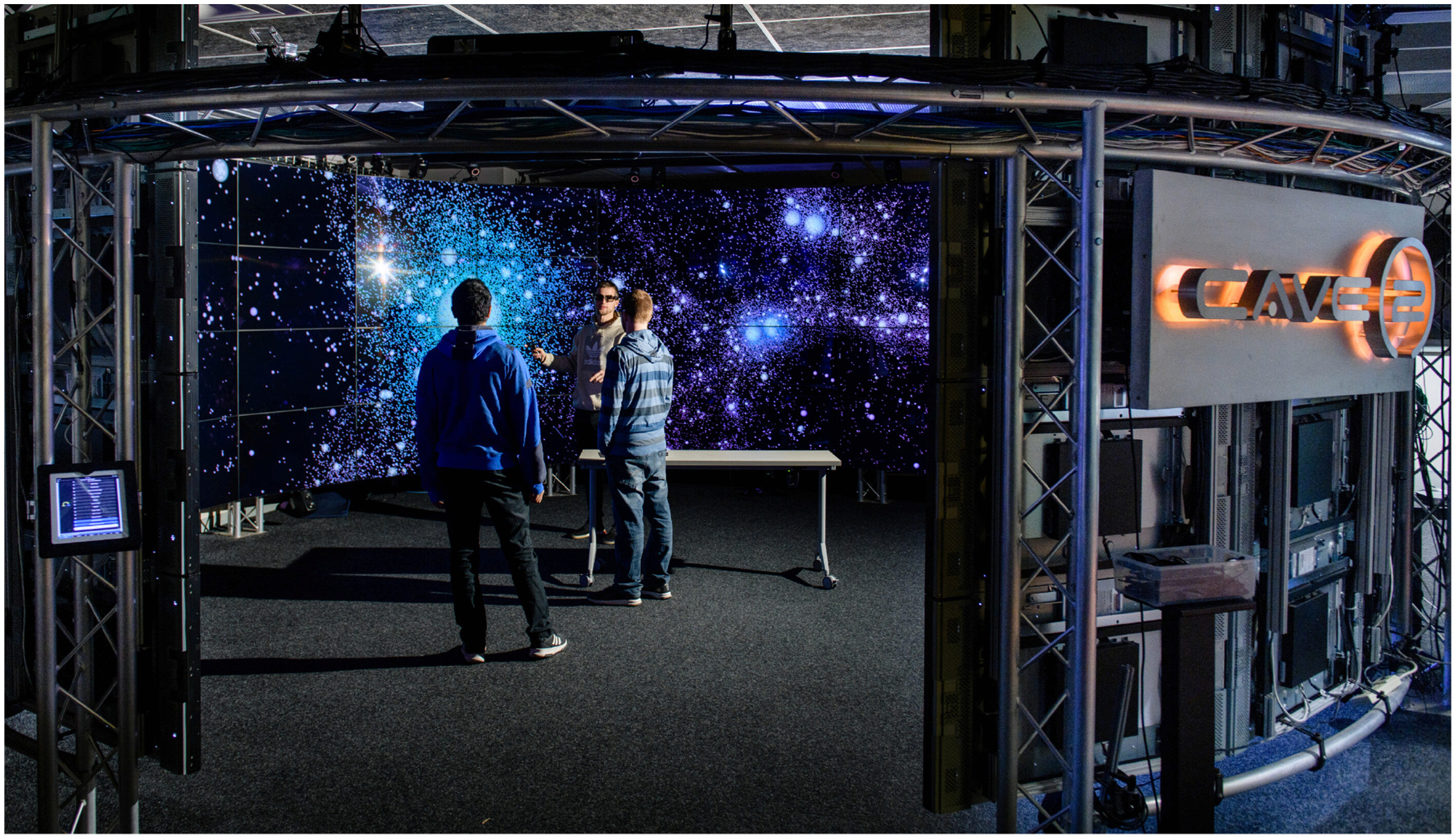 DarkSky Halos: Use-Based Exploration of Dark Matter Formation Data in a Hybrid Immersive Virtual Environment