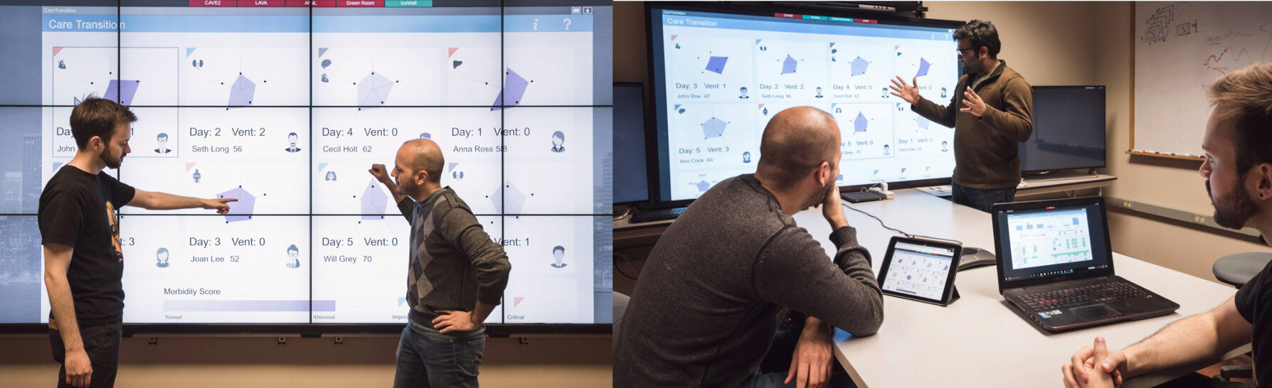 Echo: A Large Display Interactive Visualization of ICU Data for Effective Care Handoffs
