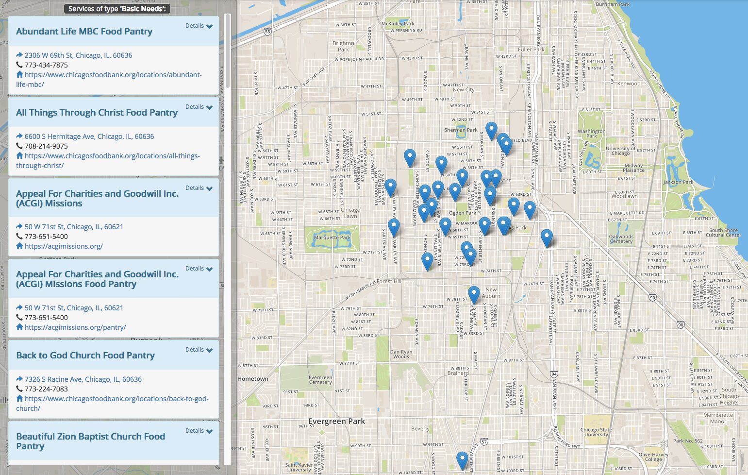 Englewood Social Service Finder and Englewood Analytics