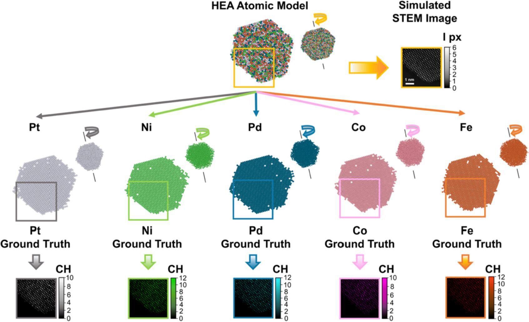 Deep learning for mapping element distribution of high-entropy alloys in scanning transmission electron microscopy images