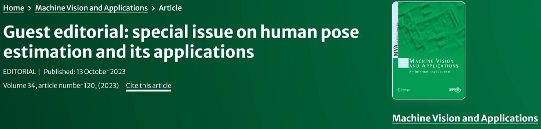 Guest editorial: special issue on human pose estimation and its applications