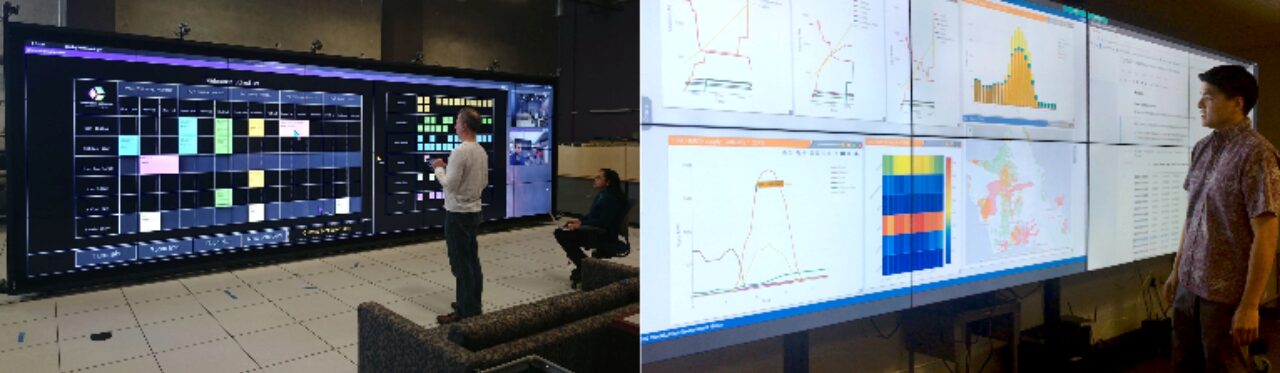 Securing Collaborative Work in Wide-band Display Environments