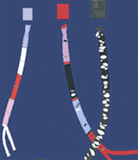 Kites flying in and out of space - distributed physically based art on the grid