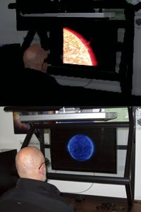 U.S. Naval Research Laboratory views first true 3D images ever captured of the Sun using EVL-invented display technology