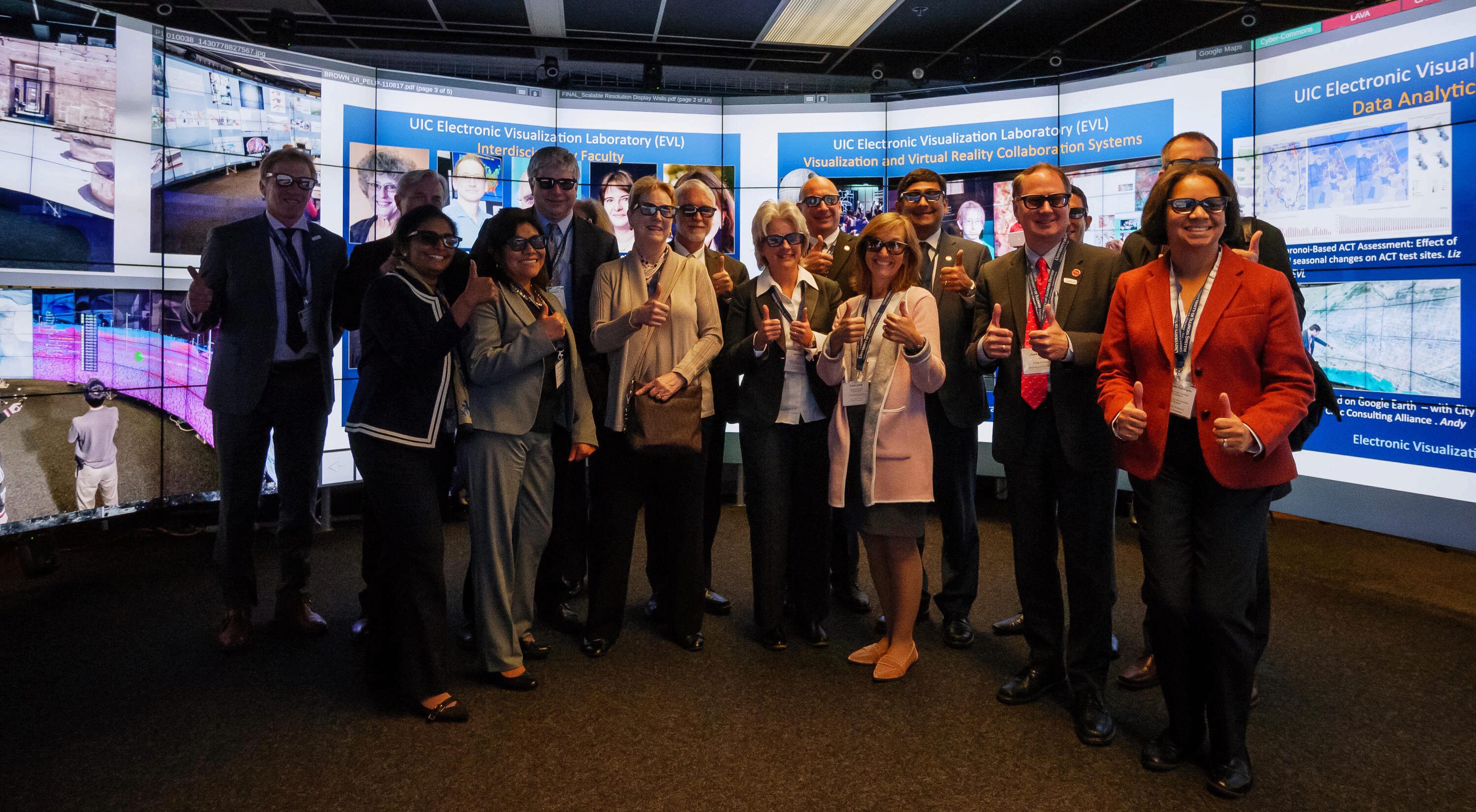 University of Illinois System 2017 PELP Program Visits the Electronic Visualization Laboratory (EVL)