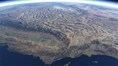 Planetary-Scale Terrain Composition