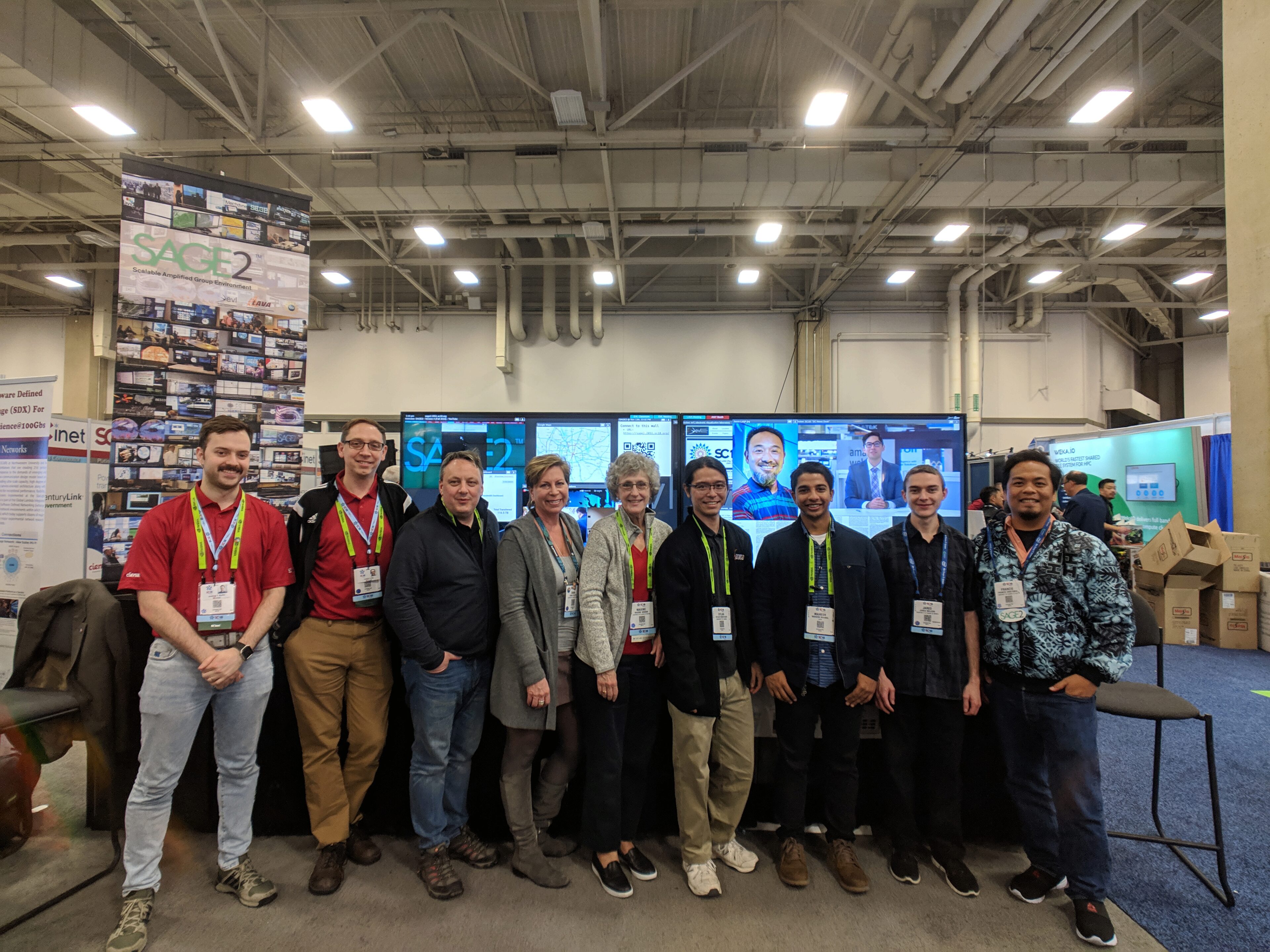 SAGE2 @ SC18: Demonstrations, Birds of a Feather, and SCinet Participation
