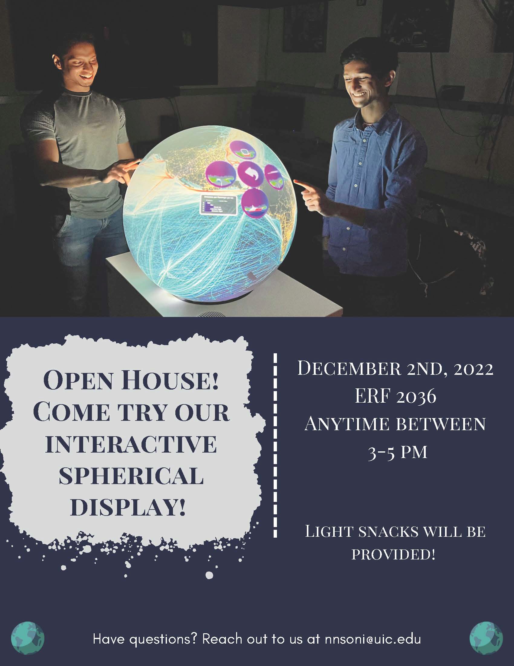 Interactive Spherical Display Open House at EVL