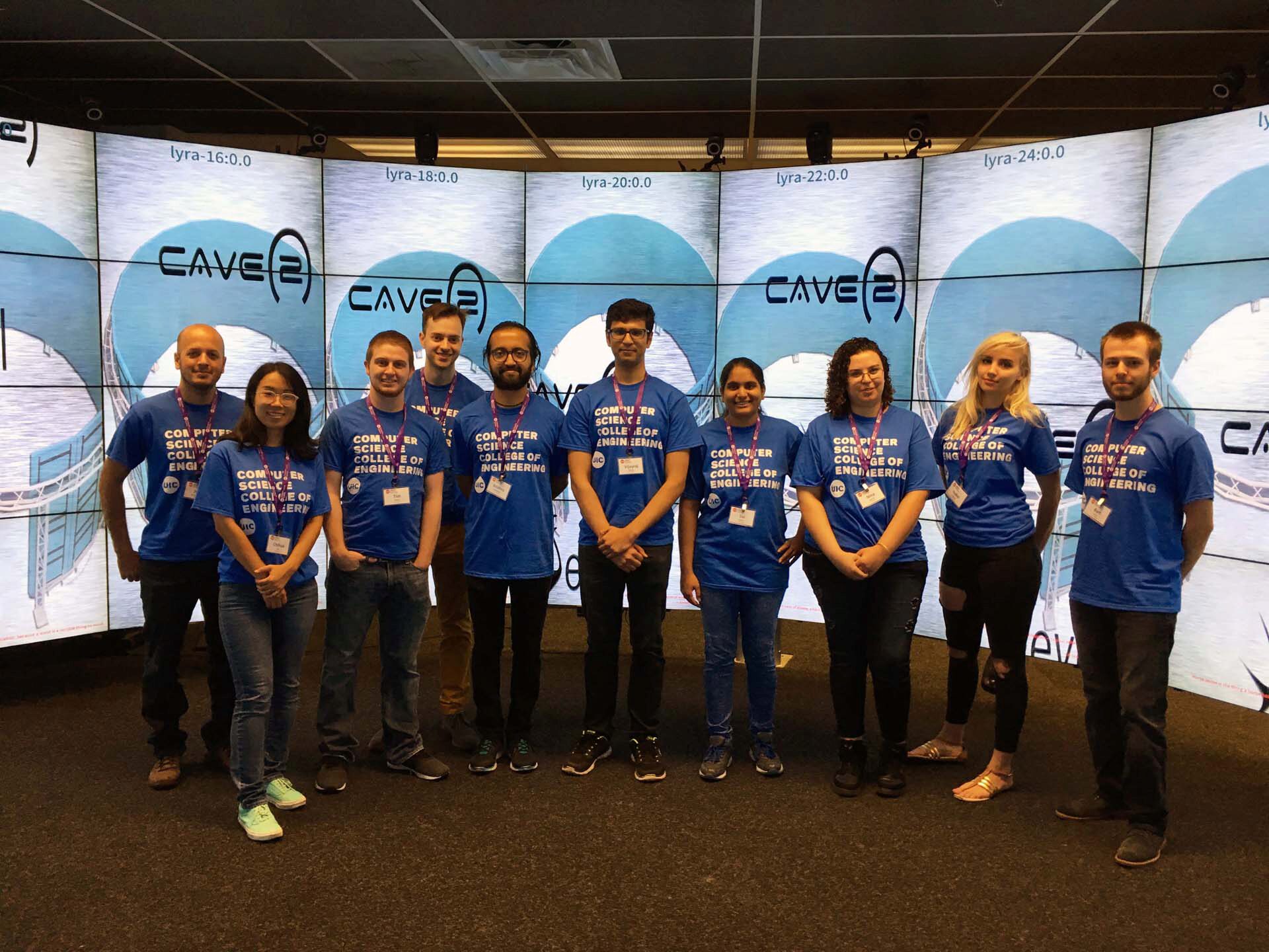 EVL hosts CAVE2 demos as part of Computer Science’s activities for UIC Open House